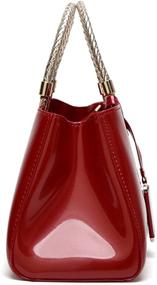 img 2 attached to Leather Structured Shoulder Handbag Evening Women's Handbags & Wallets at Satchels