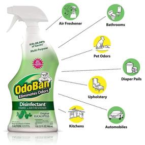 img 2 attached to 🌿 OdoBan Ready-to-Use Eucalyptus Odor Eliminator & Laundry Refresher – Pack of 2 (32 Fl Oz each)