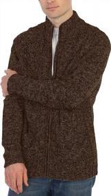 img 2 attached to Mens Heavy Weight Cardigan Twisted Knit Regular Fit Full-Zipper Sweater By Gioberti