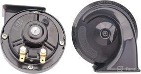img 3 attached to FARBIN Truck Train Horn 12V, Loud Waterproof Car Horns, Electric Snail Horn Kit for 12V Vehicles - Black