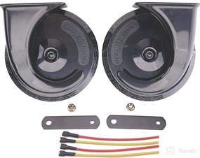 img 4 attached to FARBIN Truck Train Horn 12V, Loud Waterproof Car Horns, Electric Snail Horn Kit for 12V Vehicles - Black