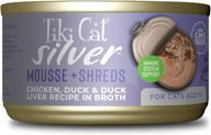 tiki cat silver wet cat food: 🐱 chicken, duck & duck liver for senior cats logo