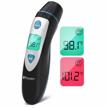 digital infrared forehead and ear thermometer for adults, children and babies - accurate medical readings with iproven dmt-489 fever thermometer in black logo