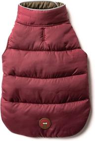 img 4 attached to Fabdog Reversible Puffer Burgundy Olive Dogs