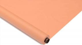 img 4 attached to Peach Plastic Banquet Roll Table Cover - 40" X 300' - High-Quality And Durable