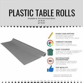 img 3 attached to Peach Plastic Banquet Roll Table Cover - 40" X 300' - High-Quality And Durable