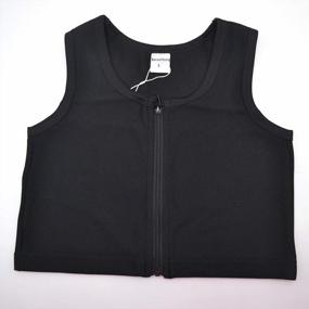 img 1 attached to BaronHong Middle Zipper Mesh Chest Binder Corset: A Plus-Size Tomboy Trans Lesbian Must-Have!