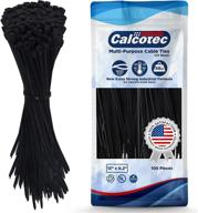 🔗 pack of 100 self-locking cable ties, ultra strong 6.6 nylon, 12 inch length, 0.2 inch width - ideal for organizing and securing objects logo