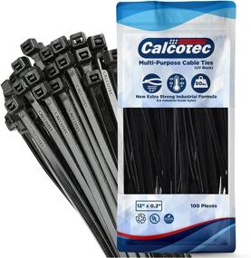 img 2 attached to 🔗 Pack of 100 Self-Locking Cable Ties, Ultra Strong 6.6 Nylon, 12 inch Length, 0.2 inch Width - Ideal for Organizing and Securing Objects