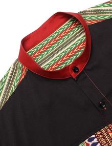 img 1 attached to 👕 COOFANDY African Dashiki Sleeve Button Men's Clothing: Elevate Your Style with Vibrant Shirts!