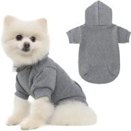 🐾 cozy and functional basic dog hoodie - keep your furry friend stylishly warm with a leash hole, pocket, and xs-xxl sizes logo