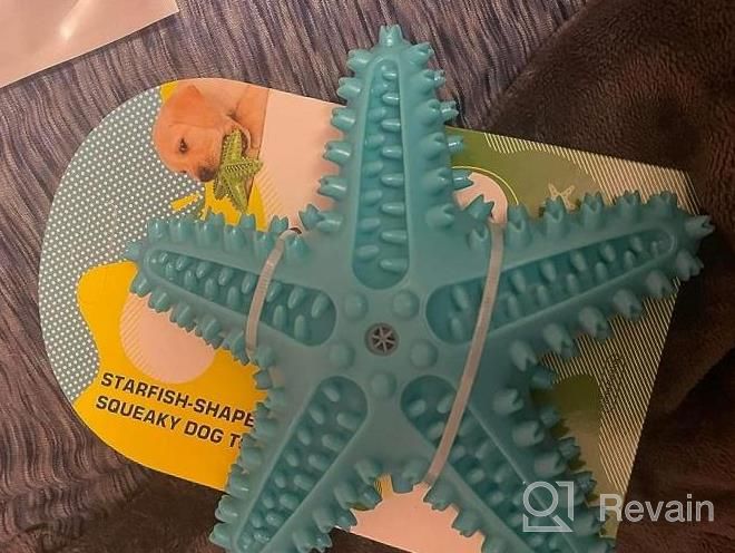 img 1 attached to Potaroma Dog Chew Toy, Starfish Shaped Interactive Puppy Squeaky Toys , Durable And Tough Dog Teeth Cleaning Toy Perfect Dental Care For Small Medium Large Breeds review by Monica Christian