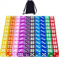 roll into fun with austor's 100-piece translucent game dice set - perfect for tenzi, farkle, yahtzee, bunco and math logo