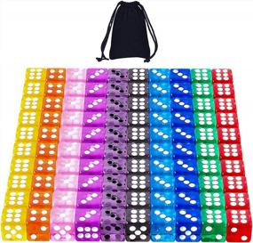 img 4 attached to Roll Into Fun With AUSTOR'S 100-Piece Translucent Game Dice Set - Perfect For Tenzi, Farkle, Yahtzee, Bunco And Math