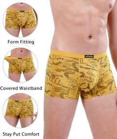 img 2 attached to Breathable Modal Microfiber Men'S Trunks With Covered Band - Multipack By Wirarpa