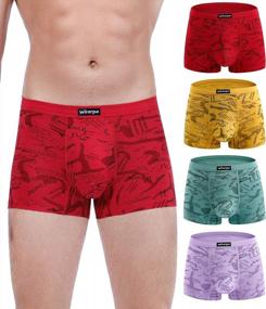 img 4 attached to Breathable Modal Microfiber Men'S Trunks With Covered Band - Multipack By Wirarpa