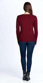 img 1 attached to Women'S 100% Cashmere Soft V-Neck Long Sleeve Sweater