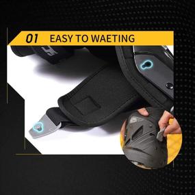 img 1 attached to 🏍️ Scoyco 4pcs Motorcycle Knee Shin Guards with Anti-Slip CE Armored Elbow Guard Pads, Powersport Protection for Motocross Racing and Moto Cycling