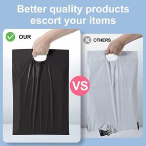 img 1 attached to 100 Pack UCGOU 10X13" Poly Mailers With Handle - Self Seal Adhesive Waterproof & Tear Proof Postal Shipping Bags For Clothing