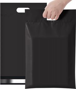 img 4 attached to 100 упаковок UCGOU 10X13 "полиэтиленовые почтовые ящики с ручкой - самоклеящиеся водонепроницаемые и прочные на разрыв почтовые пакеты для доставки одежды