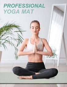 img 2 attached to BEAUTYOVO Eco-Friendly TPE Non-Slip Yoga Mat - 1/3-Inch Extra Thick For Women And Men, Perfect For Yoga, Pilates, And Floor Exercises - Available In Two Colors When You Buy Together