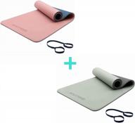 beautyovo eco-friendly tpe non-slip yoga mat - 1/3-inch extra thick for women and men, perfect for yoga, pilates, and floor exercises - available in two colors when you buy together logo