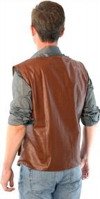 img 2 attached to Gear Up For Adventure With ComfyCamper'S Jurassic Dinosaur Hunter Leather Vest For Men