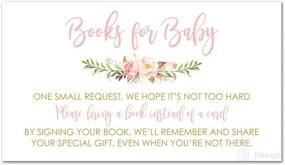 img 1 attached to 🌸 Charming Pack of 48 Pink Flowers Baby Shower Book Request Cards