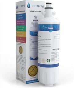 img 4 attached to PureSpring Certified Replacement Refrigerator Water Filter For LG ADQ36006101, LT700P, ADQ36006102, LFDS22520S, LFXS24623S, LFXS30766S, LFXS29766S, Kenmore 46-9690, 469690 NSF 42 Certified (1 Pack)