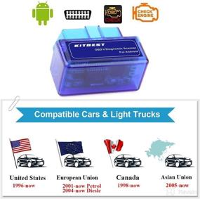 img 2 attached to 🚗 Enhanced OBD2 Scanner Bluetooth - Compact Diagnostic Tool for Auto Check Engine Light Code Reader with Torque Pro / Lite, OBD Fusion App Compatibility