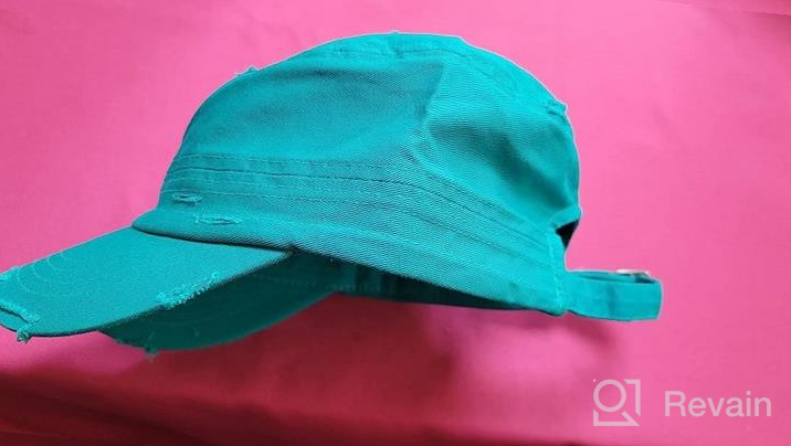 img 1 attached to Vintage Distressed Military Cadet Cap - Adjustable Army Hat By Funky Junque review by Jessica Wallace