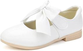 img 4 attached to Padgene Bowknot Princess Walking Wedding Girls' Shoes for Flats