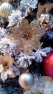 img 1 attached to Add Glittering Elegance To Your Teal Blue Christmas Tree With Supla'S 24 Pack Poinsettia Flower Picks review by Keith Leach