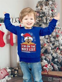 img 3 attached to Paw Patrol Ugly Christmas Sweater for Toddler Boys & Girls featuring Chase & Rubble Characters