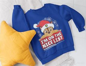 img 1 attached to Paw Patrol Ugly Christmas Sweater for Toddler Boys & Girls featuring Chase & Rubble Characters