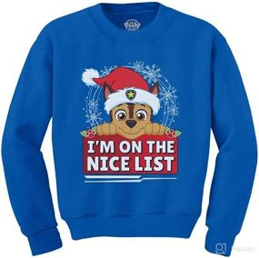 img 4 attached to Paw Patrol Ugly Christmas Sweater for Toddler Boys & Girls featuring Chase & Rubble Characters