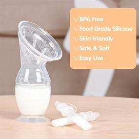 img 3 attached to 🍼 Hakaa Manual Breast Pump 100ml/4oz (Base) & Colostrum Collectors 2pcs Combo - Breast Milk Saver for Nursing Moms: Collect, Store & Cherish Your Liquid Gold