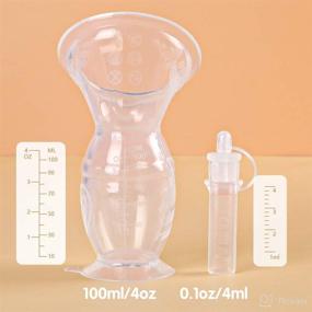 img 1 attached to 🍼 Hakaa Manual Breast Pump 100ml/4oz (Base) & Colostrum Collectors 2pcs Combo - Breast Milk Saver for Nursing Moms: Collect, Store & Cherish Your Liquid Gold