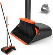 jehonn long handle broom and dustpan set - heavy duty cleaning solution for home, office and kitchen logo