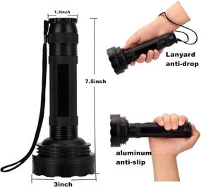 img 2 attached to 🐾 Ultimate Black Light UV Flashlights: 100 LED 395 NM for Detecting Pet Urine, Bed Bugs, and Counterfeit Money, with UV Protective Glasses - Perfect for Home, Hotel, and Cosmetic Use!