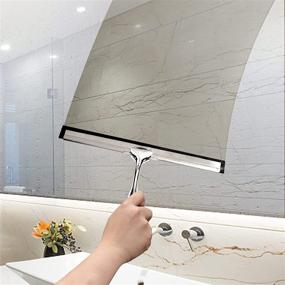 img 1 attached to 🚿 DEFUTAY Stainless Steel Shower Squeegee: A Versatile Cleaning Tool for Kitchen, Bathroom, Shower Doors, Windows, Mirror, Car Glass, and More!