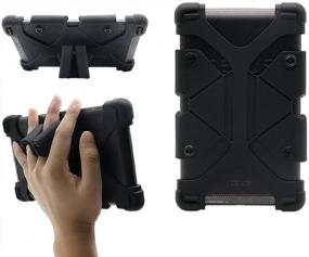 img 4 attached to Protect Your 7-Inch Tablet: CHINFAI Universal Shockproof Silicone Case With Built-In Stand For RCA Voyager, Vankyo, Samsung, And More