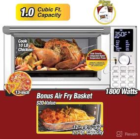 img 1 attached to 🔥 Enhanced NUWAVE BRAVO XL 30-Quart Convection Oven with Flavor Infusion Technology, Integrated Digital Temperature Probe, 12 Presets, 3 Fan Speeds, and 5-Quartz Heating Elements