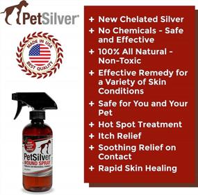 img 3 attached to Ветеринарный спрей PetSilver с хелатным серебром для ран и кожи - Полностью натуральная формула для горячих точек, ран, сыпи и проблем с кожей - Безболезненное облегчение - 12 жидких унций - Сделано в США