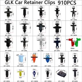 img 3 attached to 🚗 GLK 910Pcs Car Push Retainer Clips Plastic Fasteners Removal Kit for Toyota GM Ford Honda Chrysler - 27 Popular Sizes - Blue