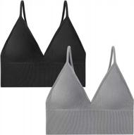 women's comfy seamless cami bra: inibud bralette for workout, yoga & sports logo