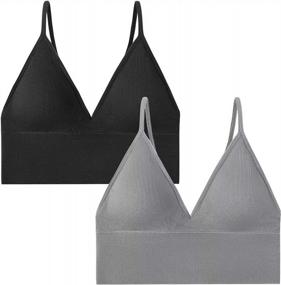 img 4 attached to Women'S Comfy Seamless Cami Bra: INIBUD Bralette For Workout, Yoga & Sports