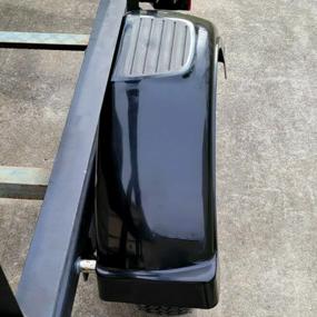 img 2 attached to Black Trailer Fenders Set With Plastic Skirt, Top Step, And Single Axle For 13" Wheels And Tires - Ideal For Boats Without Step - HECASA