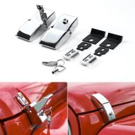 🔒 jecar aluminum alloy hood latches with lock for jku jeep wrangler 2007-2018 jk jl & unlimited rubicon sahara x off road sport (silver 1 pair): secure your jeep's hood with style logo