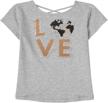 childrens place sleeve graphic simplywht girls' clothing - tops, tees & blouses logo